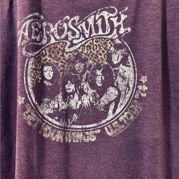 Women’s Aerosmith Concert Tank Tops Purple Size Large “get your wings” 1974 - Picture 6 of 6